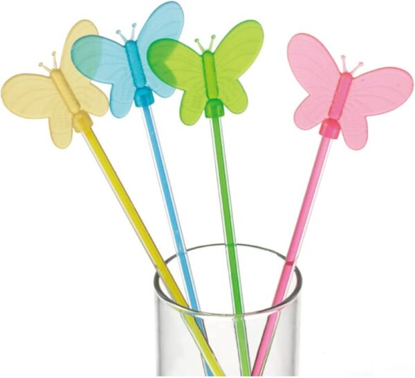 Acrylic Butterfly Cocktail Stirring Sticks (60 pieces)