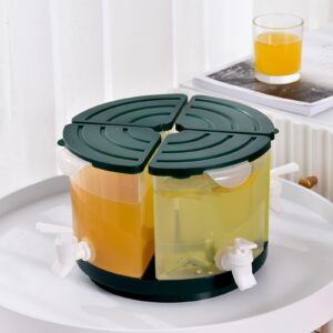 4 Grid Beverage Dispenser with Spigot 360° Rotatable