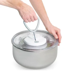 Stainless steel salad spinner Easy Spin 2.